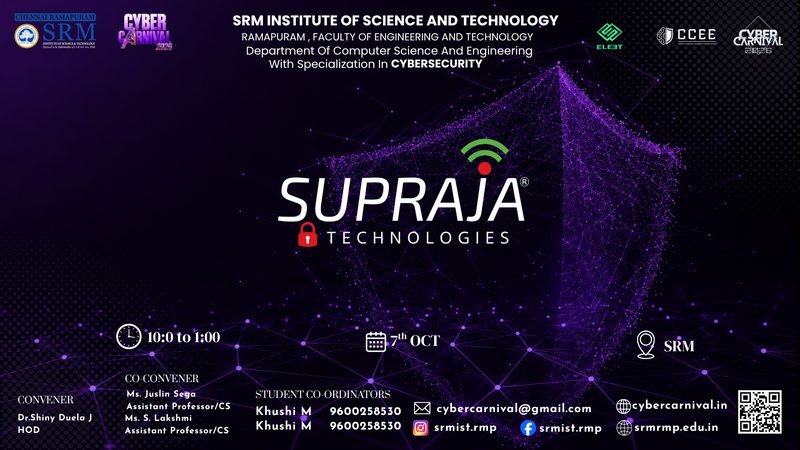 Supraja Technologies workshop official poster